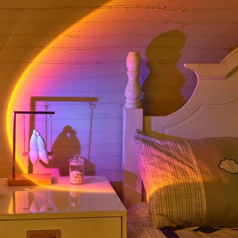 Projektor światła LED kolorowa atmosfera w pokoju