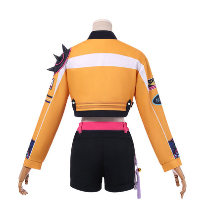 Girls Futuristic Costume Crop Jacket Long Sleeve