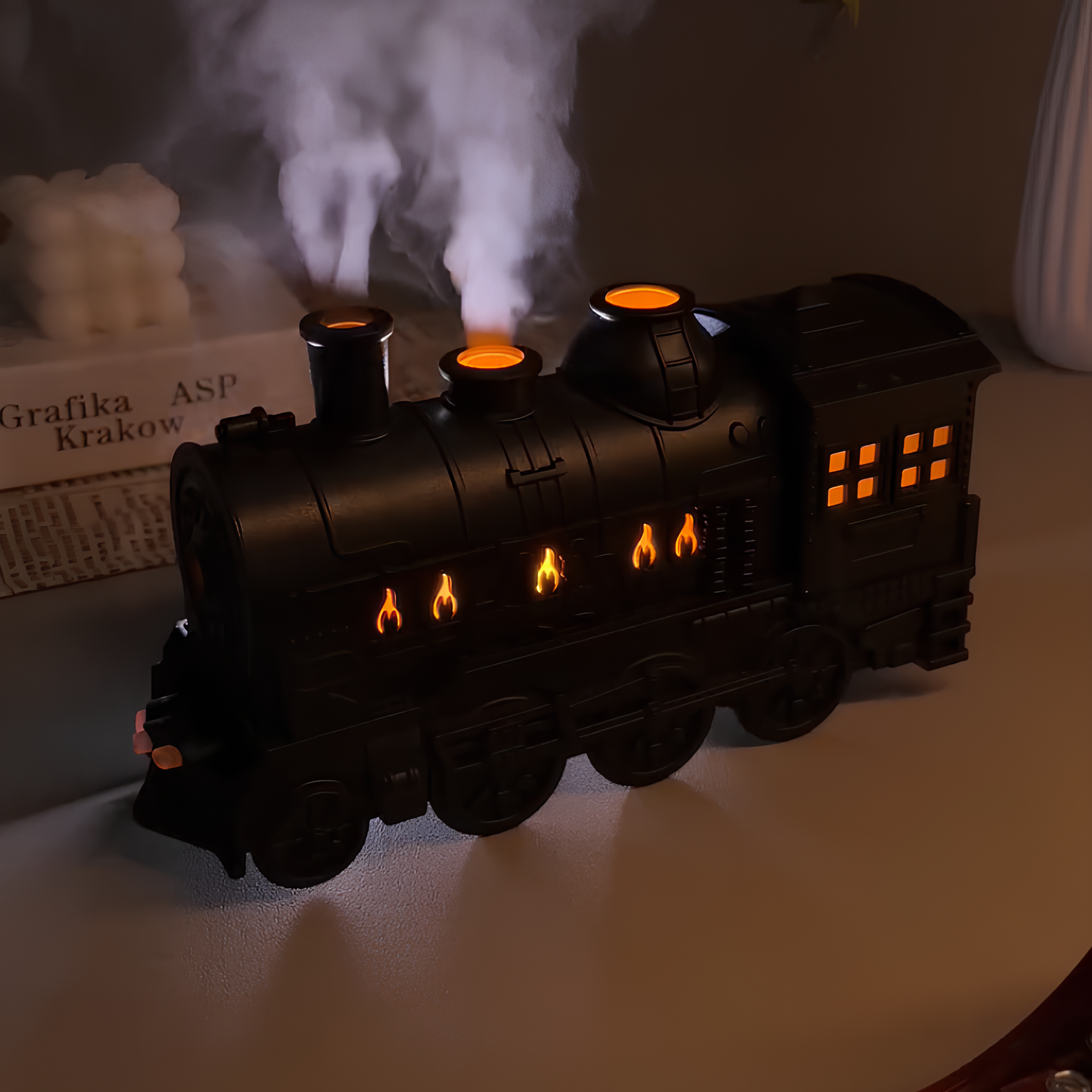 Aromatherapy Diffuser Vintage Train Humidifier