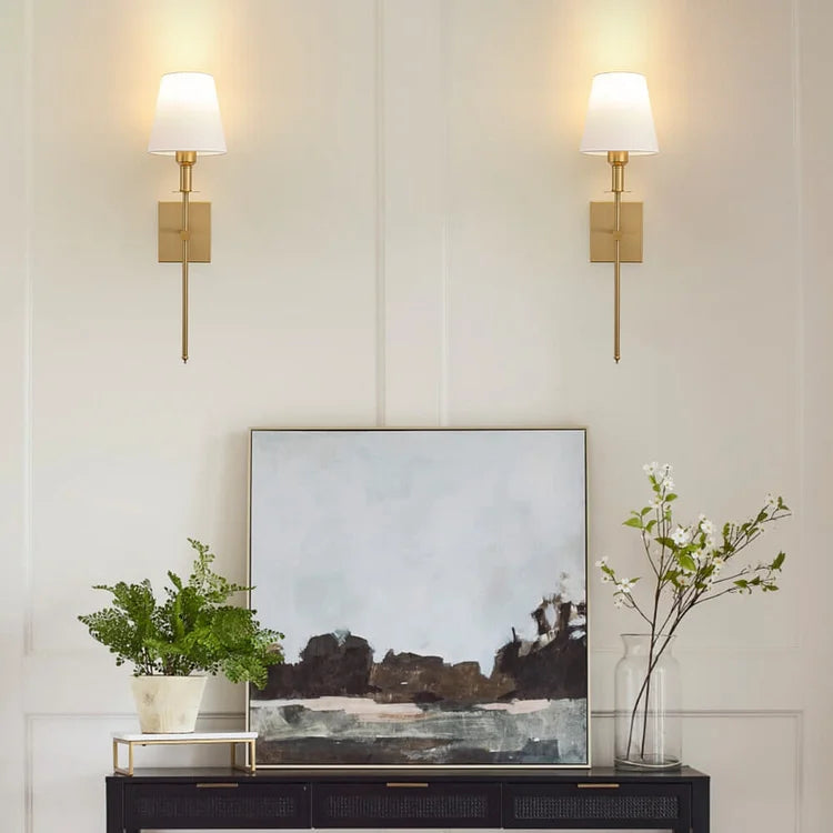 Moderne Stoff-Wandleuchten Kabelloses Design