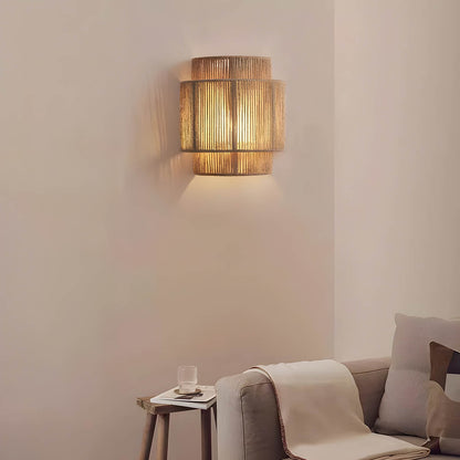 Wall Light Rustic Rope Indoor Sconce