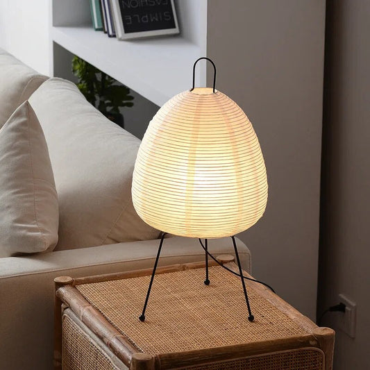 Table Lamp Paper Shade Japanese Style Light